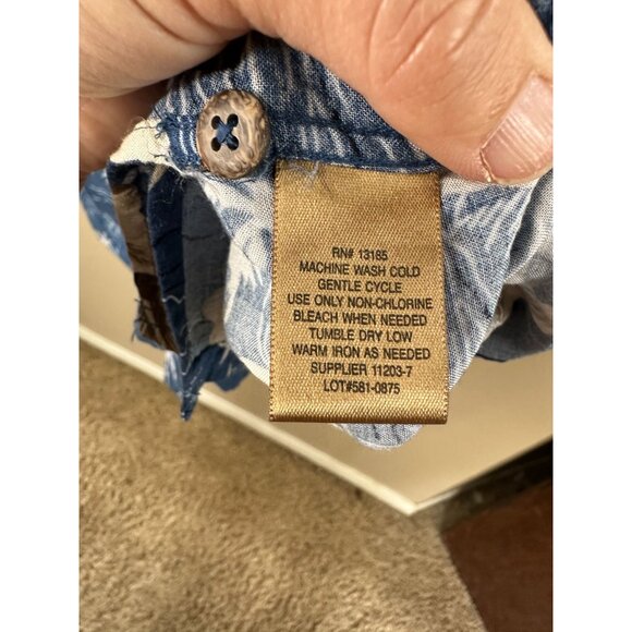 Foundry Mens Blue shirt 2XL‎ floral collared rayon button up short sleeve - Picture 4 of 6